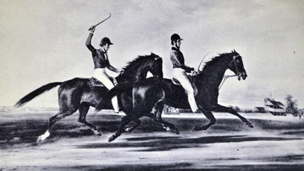 Currier & Ives Illustrasjon 1800-tallet. Mac og Zachary Taylor (oljemaleri av H. Delattre som trykket ble laget av)